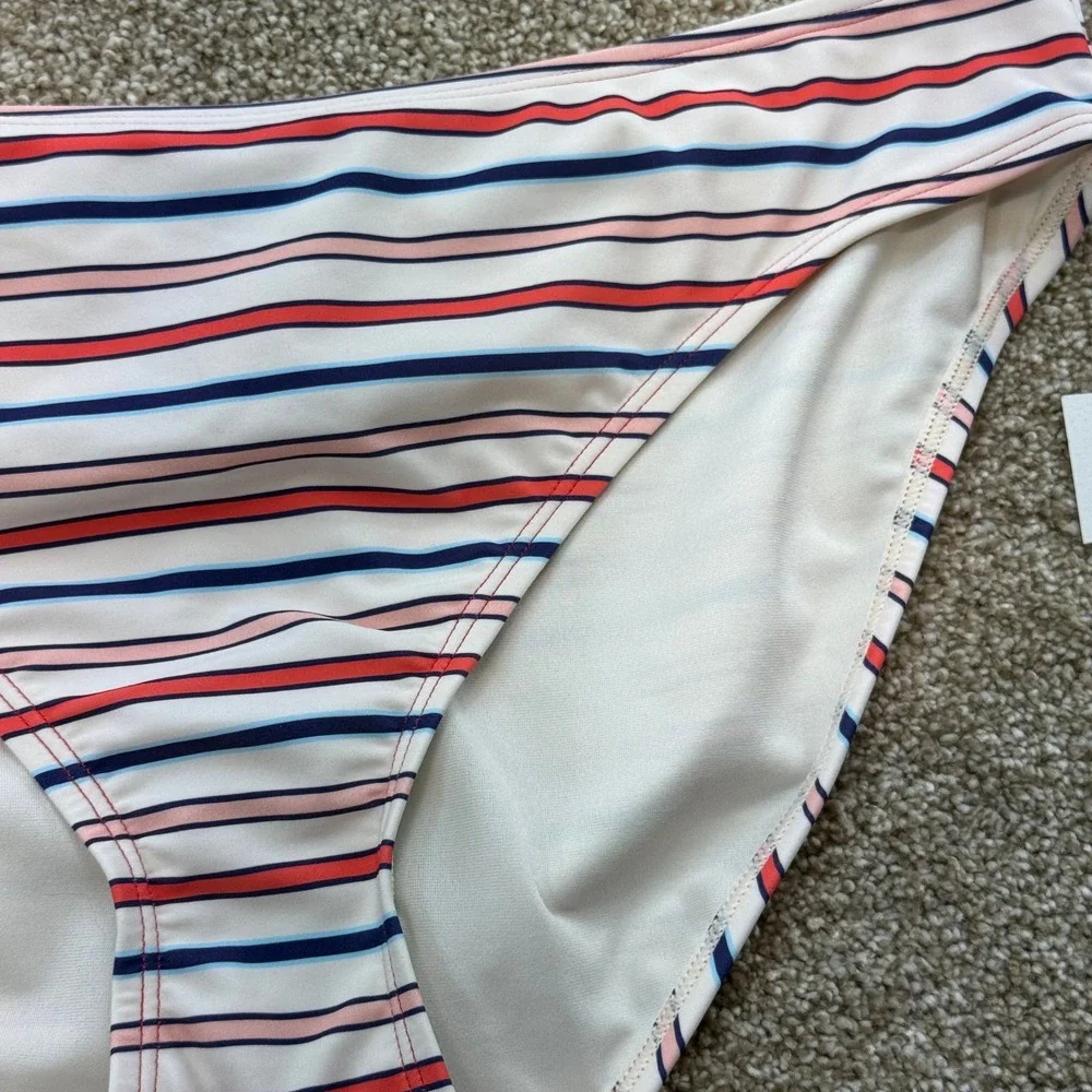 True Craft Womens XXL Striped Bikini Bottom Navy Red White NEW 2XL Nautical Swim